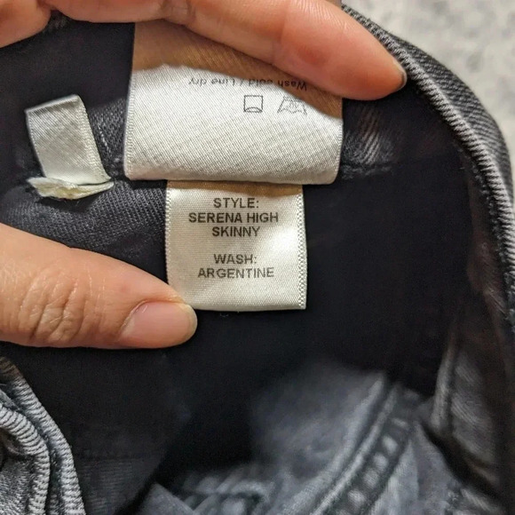 Reformation Black Gray Serena Jeans High Rise Skinny Jeans Size 25 - Picture 10 of 11